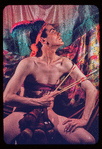 Hugh Laing in improvised fantastic Indian costume