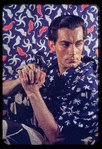 Hugh Laing in improvised costume