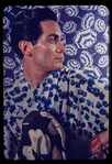 Hugh Laing in improvised costume