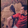 Hugh Laing with French poster