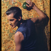 Hugh Laing with Mexican linoleum