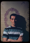 Hugh Laing with Viennese linoleum