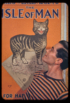 Hugh Laing with cat poster