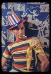 Hugh Laing in circus regalia