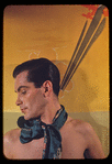 Hugh Laing with Italian poster