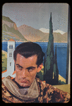 Hugh Laing in improvised costume with Italian poster