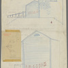 Print showing drawing for two buildings for Spa Scene
