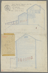Print showing drawing for two buildings for Spa Scene