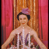 Alicia Markova with her Christmas gift to the Van Vechtens, 1955