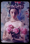 Alicia Markova in a Victorian pose in "La Sylphide" costume