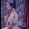 Alicia Markova in a Victorian pose in "La Sylphide" costume