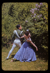 Hugh Laing and Nora Kaye photographed in the lilac garden of Langner Lane Farm, Connecticut