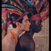 Hugh Laing and Alan Meadows in improvised fantastic Indian costumes