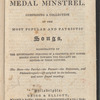 The Harrison medal minstrel 
