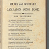 Hayes and Wheeler campaign song book, for the centennial year