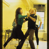 Debbie Shapiro Gravitte and Jerome Robbins in rehearsal for the On the Town segment of the stage production Jerome Robbins' Broadway