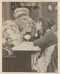 Publicity image of Roscoe "Fatty" Arbuckle and Alice Lake for the motion picture A Creampuff Romance, as published in the magazine Moving Picture World, December 16, 1916