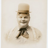 Publicity photograph of Roscoe "Fatty" Arbuckle in bowler hat