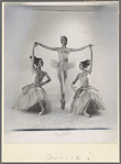 Janice Groman and Joyce Feldman as Candy Flowers flanking Diana Adams as Dewdrop in The Nutcracker