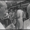 New York. Couple eating