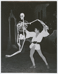 Jerome Robbins with skeleton in George Balanchine's Tyl Ulenspiegel