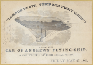 Material on Dr. Solomon Andrews' flying ship "Aeron" and the Aerial Navigation Company