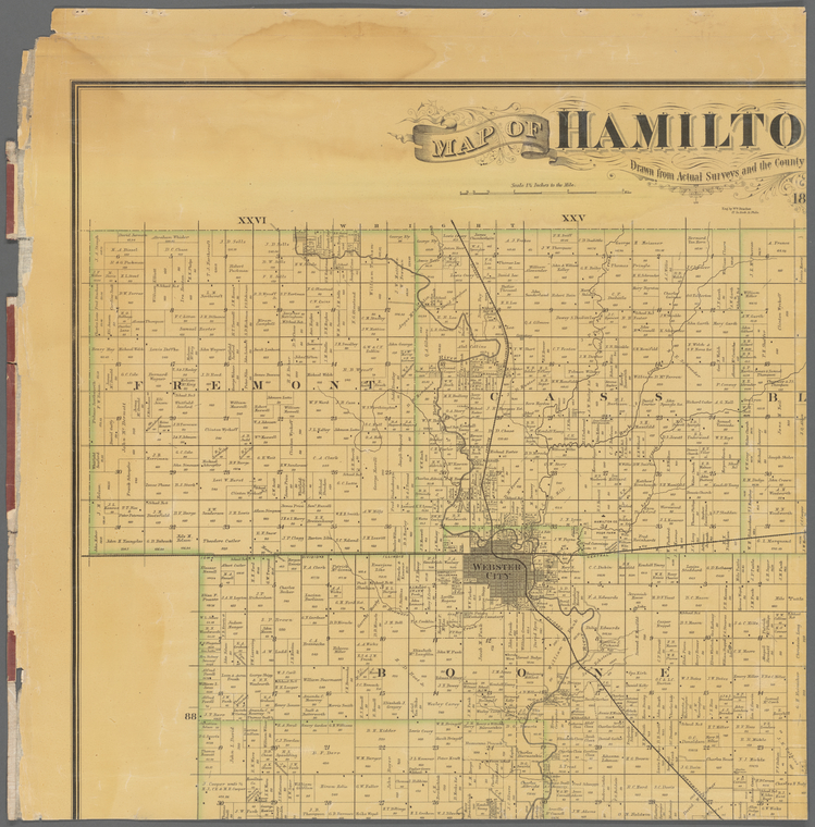 Map of Hamilton County, Iowa NYPL Digital Collections