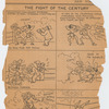 Cartoon depicting Rudolph Valentino boxing with news editor as published in the Evening World, July 20, 1926