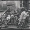 City residents on stoop. New York, NY