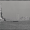 Statue of Liberty and Manhattan skyline. New York, NY