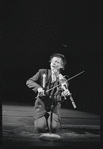Laurie Anderson (playing electric fiddle) in the stage production Empty Places during BAM Next Wave Festival, 1989