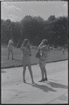 Women at the Eiffel Tower. Paris, France