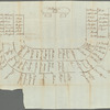 Seating chart sketch of Congress Hall, Philadelphia, by Philip Van Cortlandt