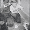 Boys playing cards. New York, NY