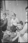Boys playing cards. New York, NY
