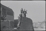 Boys playing in an empty lot. New York, NY