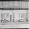 Photograph of set (salon at the Ritz Hotel, Paris) designed by Raymond Sovey for Act II of the stage production Gentlemen Prefer Blondes