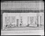 Photograph of set (salon at the Ritz Hotel, Paris) designed by Raymond Sovey for Act II of the stage production Gentlemen Prefer Blondes