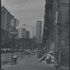 Street scene with view of the World Trade Center. New York, NY