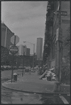 Street scene with view of the World Trade Center. New York, NY