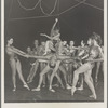 Nora Kaye and Nicholas Magallanes (center) surrounded by female dancers