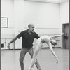 Jerome Robbins and an unidentified dancer in rehearsal