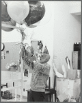 Jerome Robbins wearing a birthday hat at his 71st birthday party