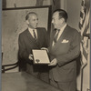 Jerome Robbins receiving City of New York Distinguished and Exceptional Service award from Mayor Robert F. Wagner