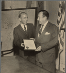 Jerome Robbins receiving City of New York Distinguished and Exceptional Service award from Mayor Robert F. Wagner