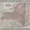 Colton's railroad & township map of the State of New York, with parts of the adjoining states & Canada