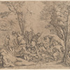 Bacchanal with Bacchus and a sleeping Woman