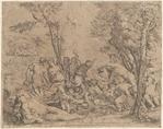 Bacchanal with Bacchus and a sleeping Woman