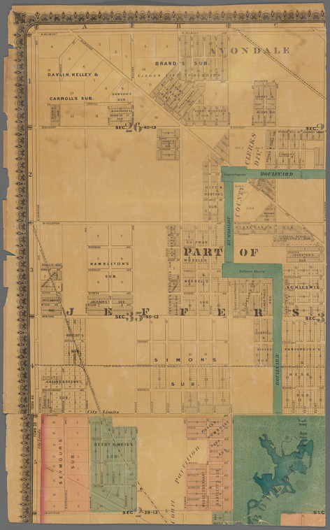 Real-estate map of Chicago - NYPL Digital Collections