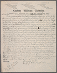 Christine, Geoffrey Williston